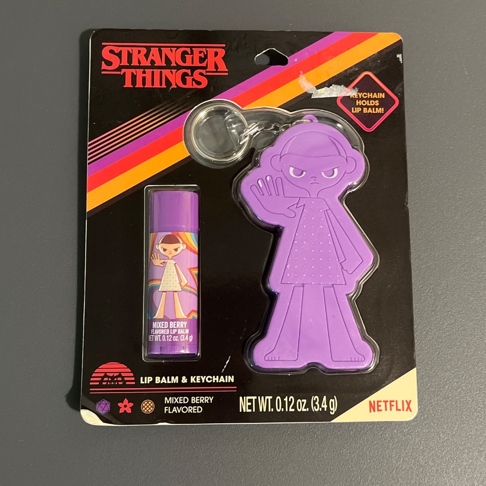 🎉HOST PICK🎉Stranger Things Lip Balm Keychain, Netflix, Mixed Berry - Picture 2 of 4